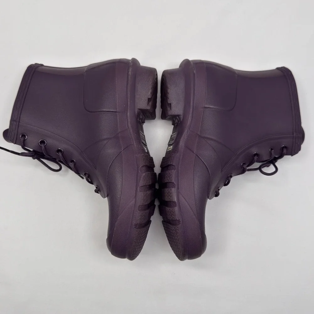 Hunter Original Lace-Up Purple Rubber Rain Boots Kids US 3B/4G EU 34 UK 2
